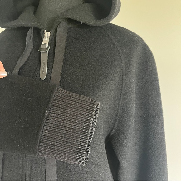 [Coach] 100% Wool Jacket with Cow Leather Trim - Dark Navy - Picture 12 of 12